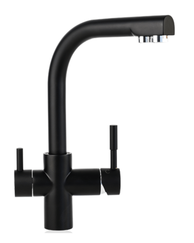 Matte Black 3 Way Mixer Side Lever