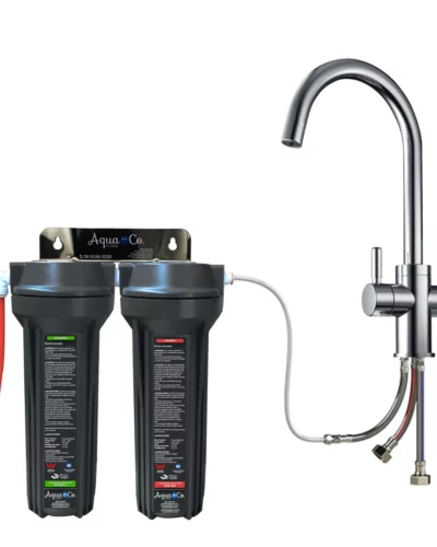 3 Way Mixer Tap with AquaCo SYS-925SA Undersink Water Filter – Reduces Chlorine, Taste, Odours, Parasites, Bacteria and Lead.