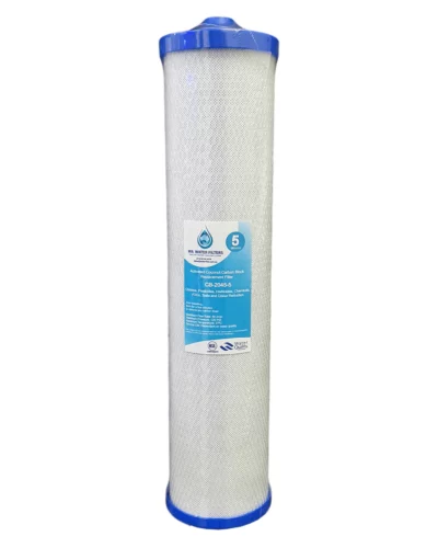 AquaCo 20″ x 4.5″ 5 Micron Carbon Block Cartridge