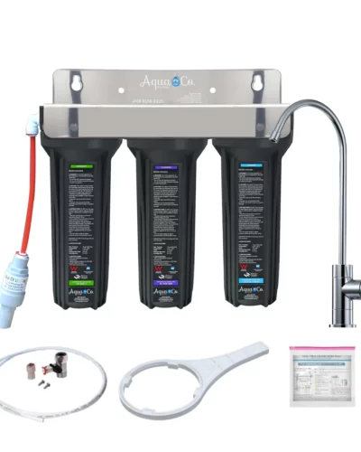 AquaCo SYS-925SFC Undersink Water Filter – Reduces Chlorine, Taste, Odours, Parasites, Lead and Fluorides.